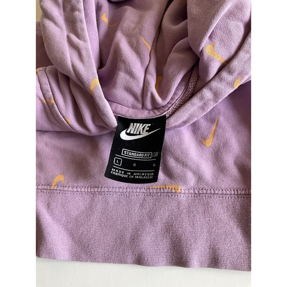Nike Girls Crop Hoodie Purple Orange Large Standard Fit - Picture 8 of 11
